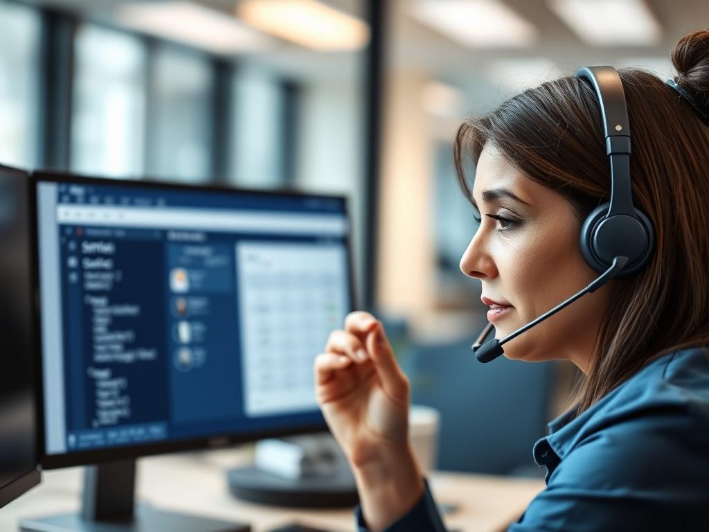 A close up shot of a facility management team member