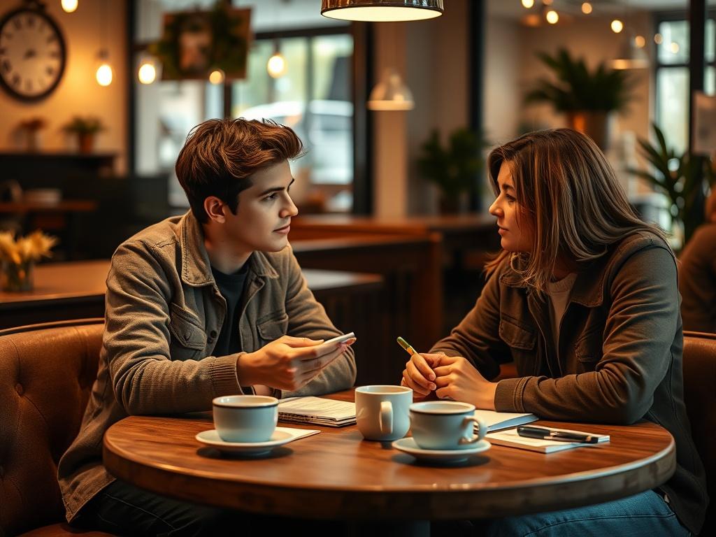 A one on one mentorship session between a young person