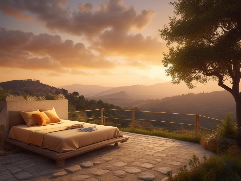 Create a realistic high-resolution photo that embodies the theme of "Los mejores hábitos para comenzar bien el día." The composition should be simple and clear, featuring a serene morning scene as the main subject. Focus on a cozy breakfast table set near a window where soft, golden light streams in, creating a warm and inviting atmosphere. 

On the table, display a beautifully arranged plate of healthy breakfast options such as whole-grain toast, avocado, fresh fruits, and a steaming cup of herbal tea or c