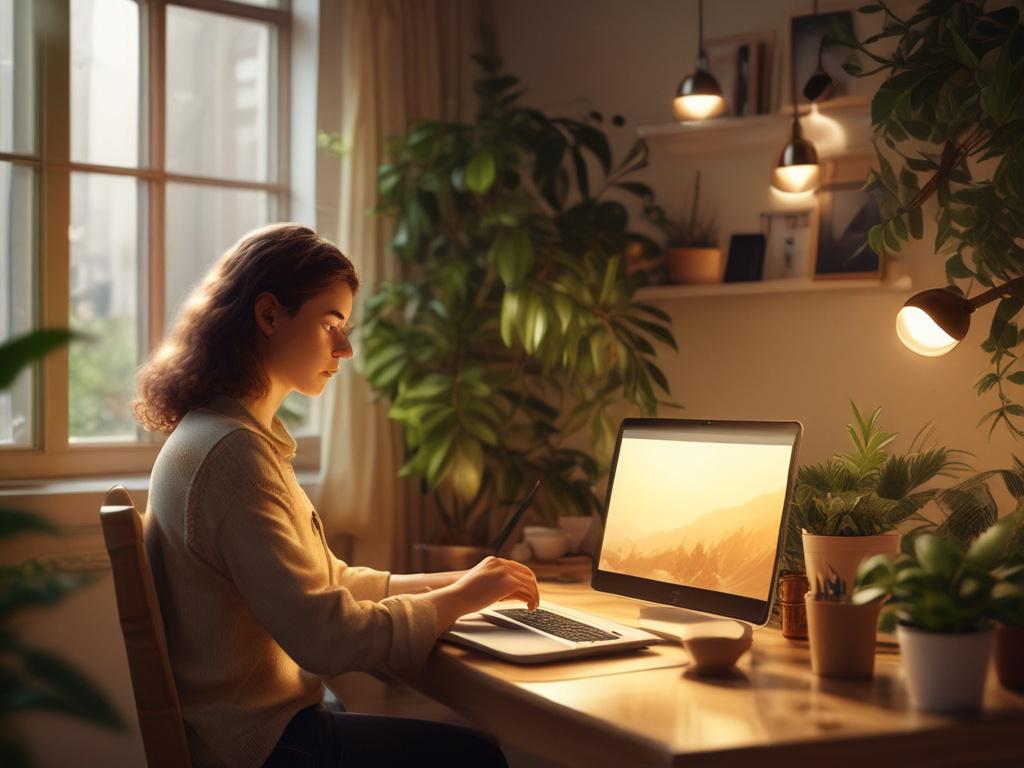 A realistic high resolution of a person working on a