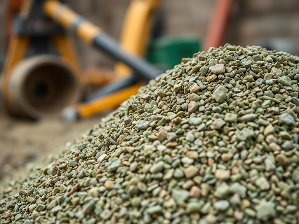 A close up shot of coarse gravel (Brita 0) in