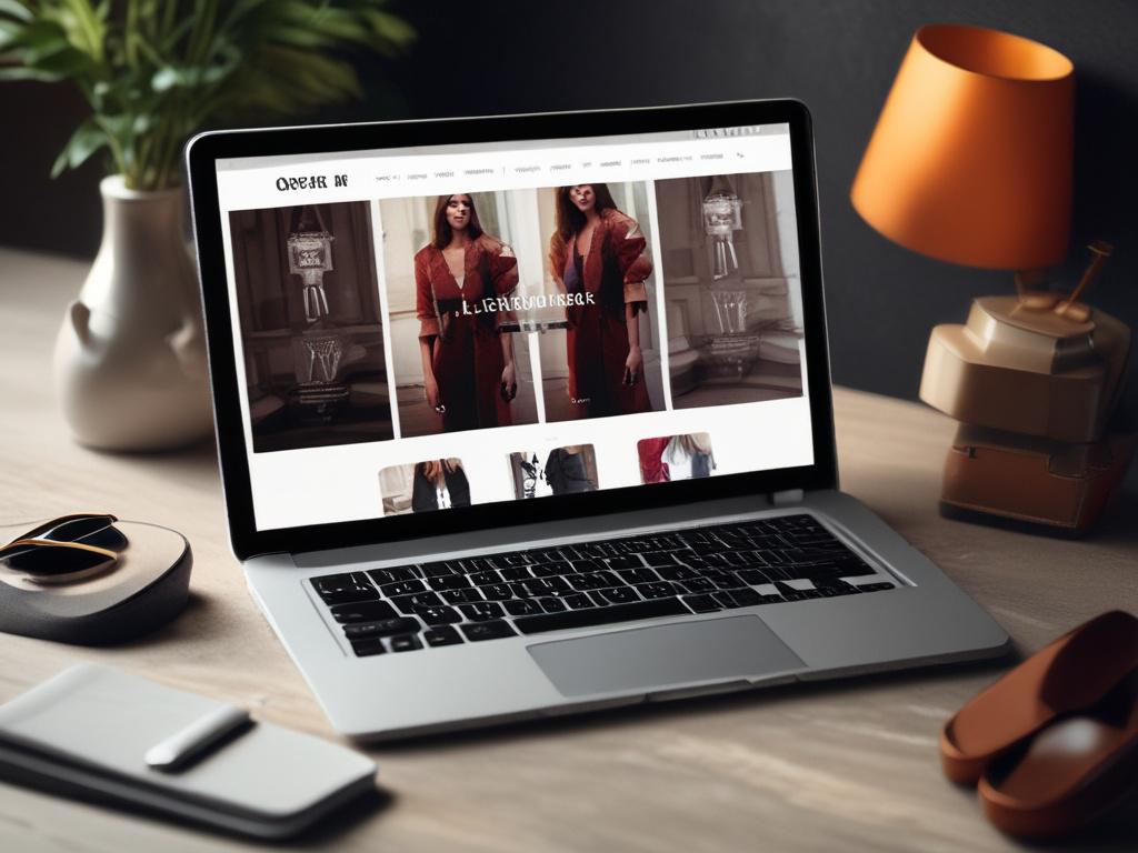 A high resolution of a stylish e commerce website displayed
