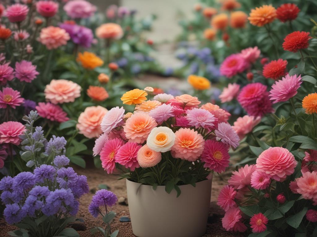 flower donation, community beautification, vibrant flowers, local charity, planter sponsorship