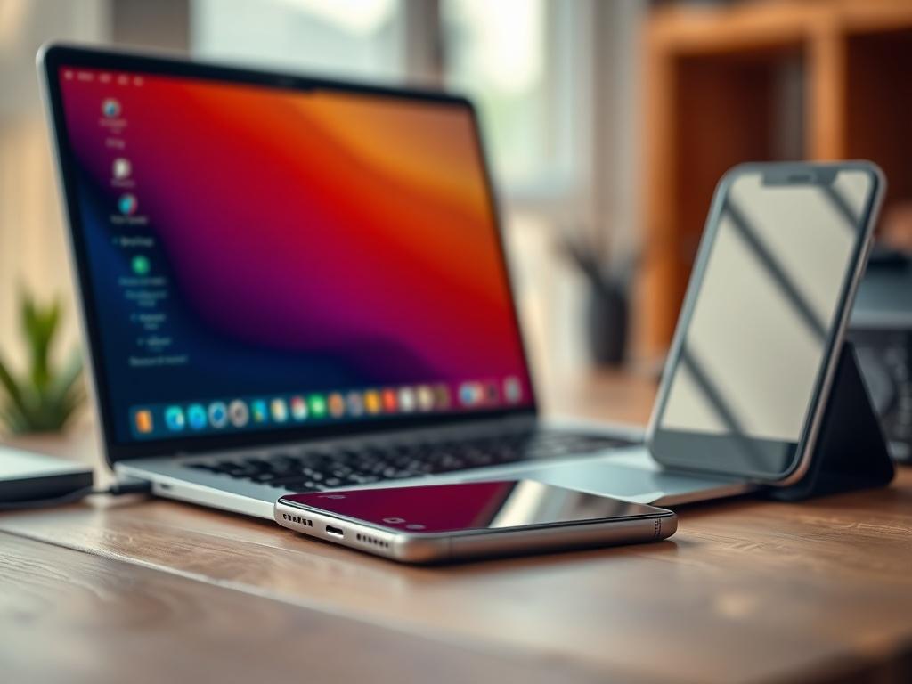 A hyper realistic close up shot of a used laptop
