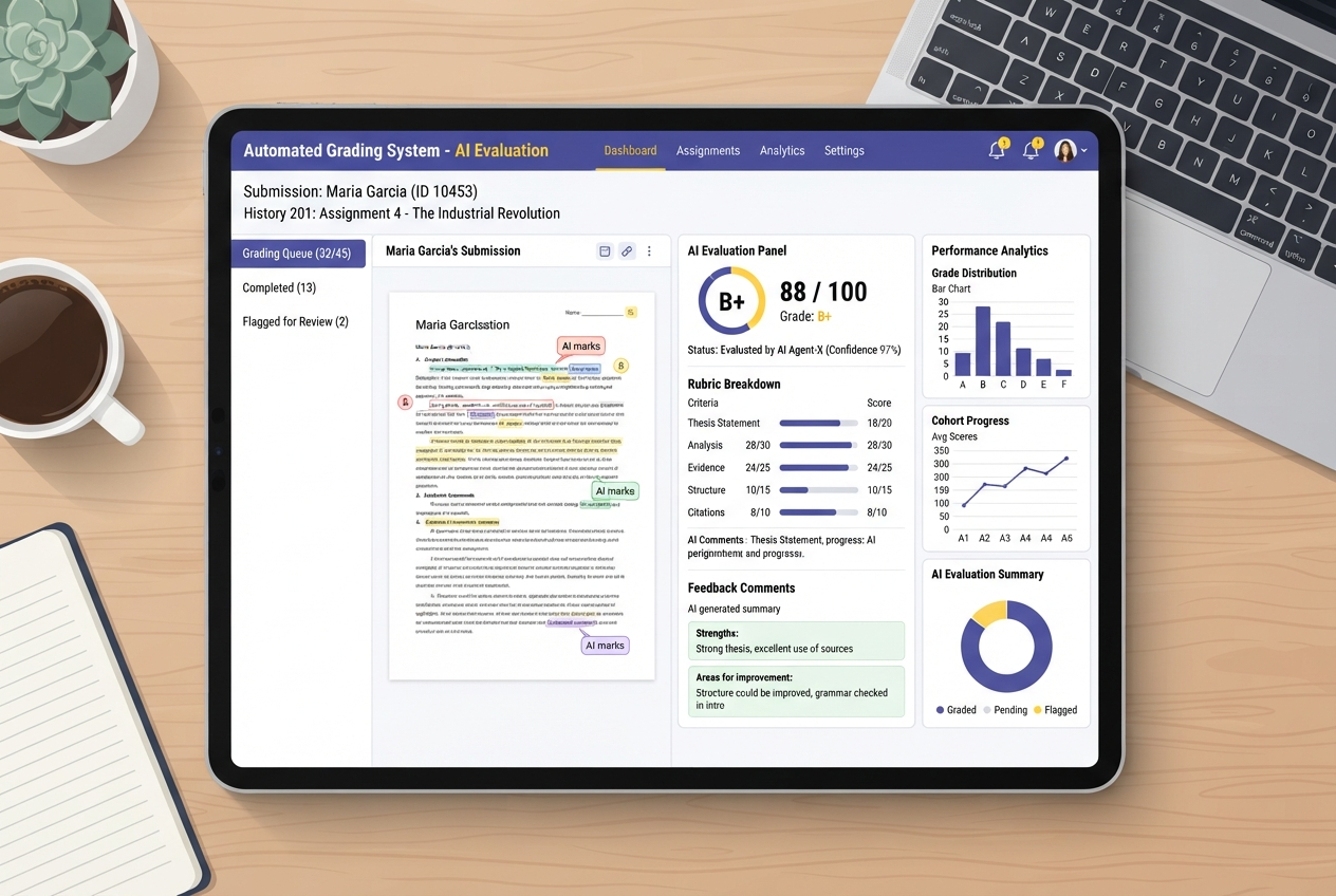 Automated grading system interface