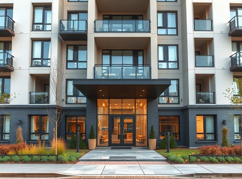 Modern apartment building