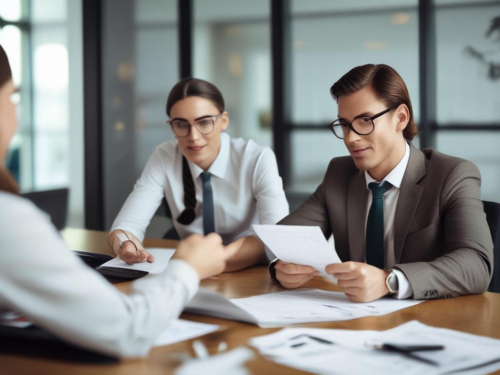 A close up shot of a financial advisor and a