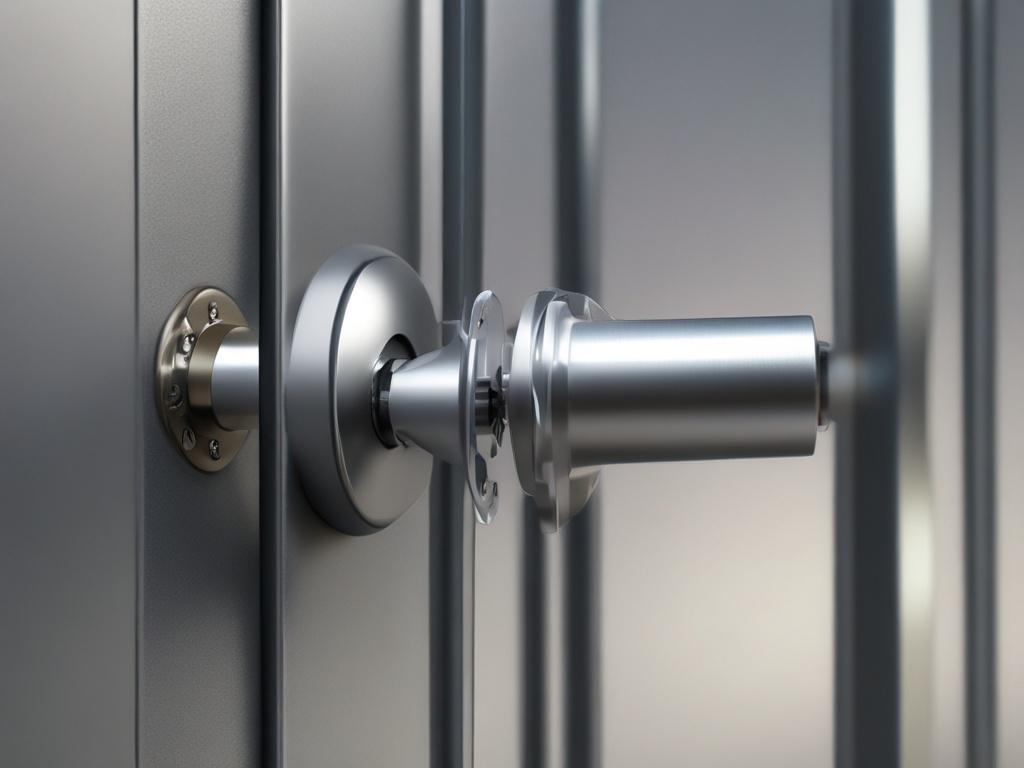 A hyper-realistic close-up shot of a secure lock on a digital background, symbolizing data protection and privacy. The lock should be shiny and detailed, with a focus on its metallic texture. The background should be soft-focused with a gradient of green hues that match rgb(50, 170, 39), creating a calming yet secure atmosphere.