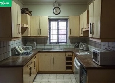Kitchen before transformation