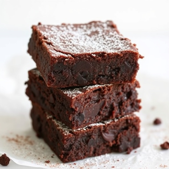 Stack of artisan brownies