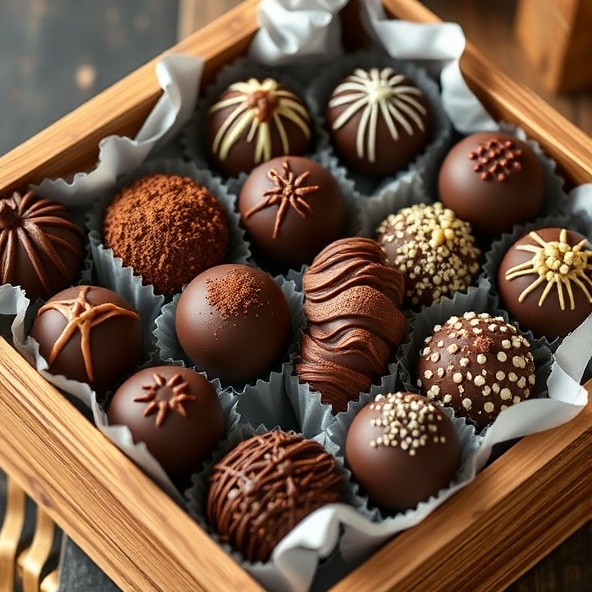 Luxury chocolate truffles collection