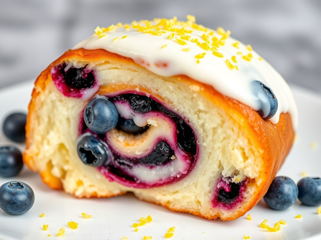 Blueberry Lemon Cinnamon Roll