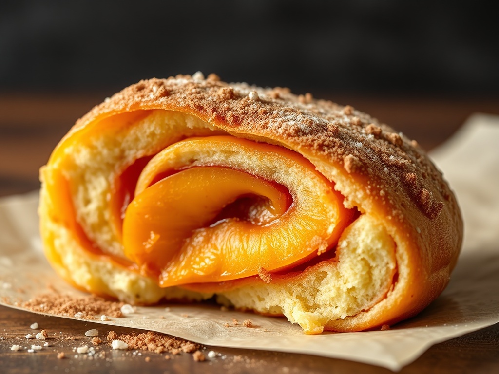 Peach Cobbler Cinnamon Roll