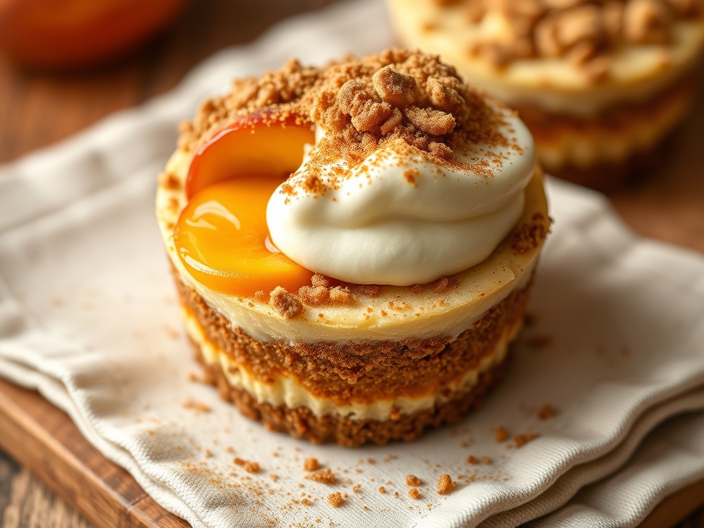Peach Cobbler Cheesecake Cup