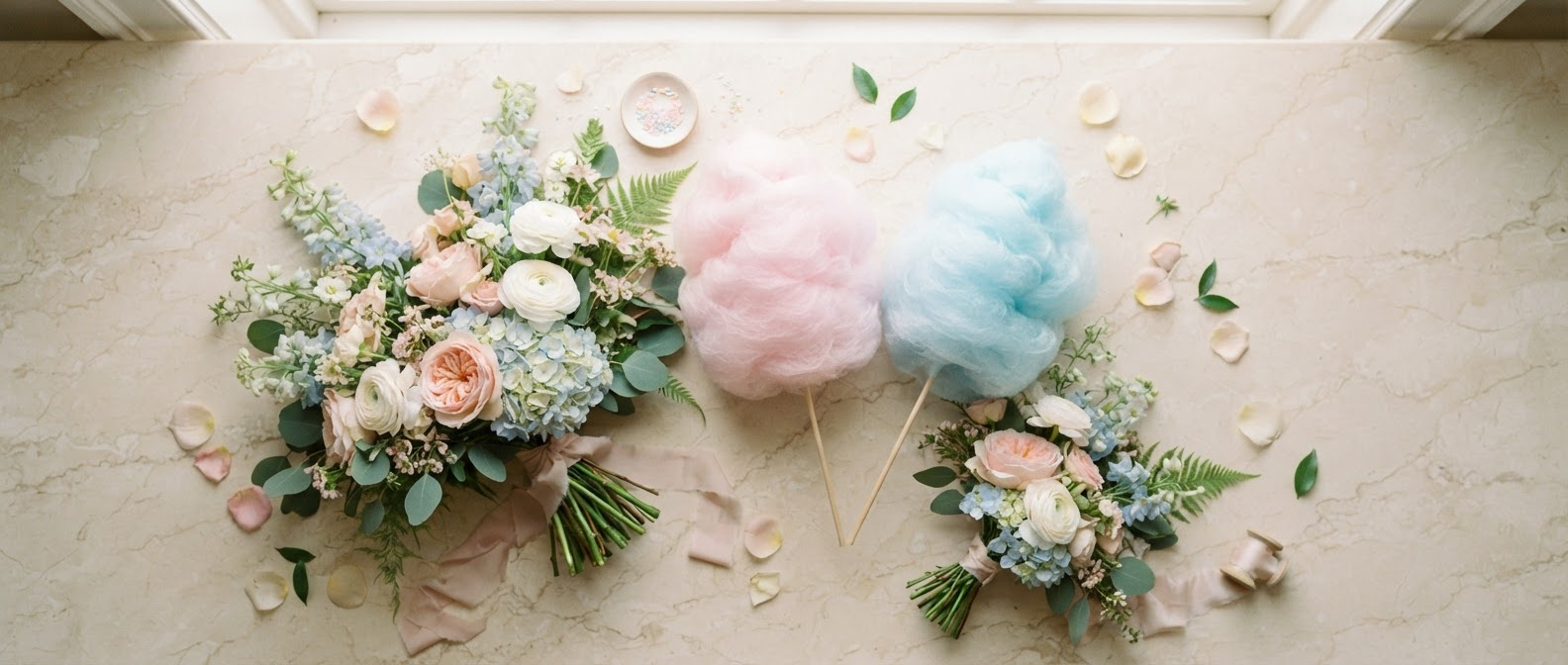 Cotton candy and flowers