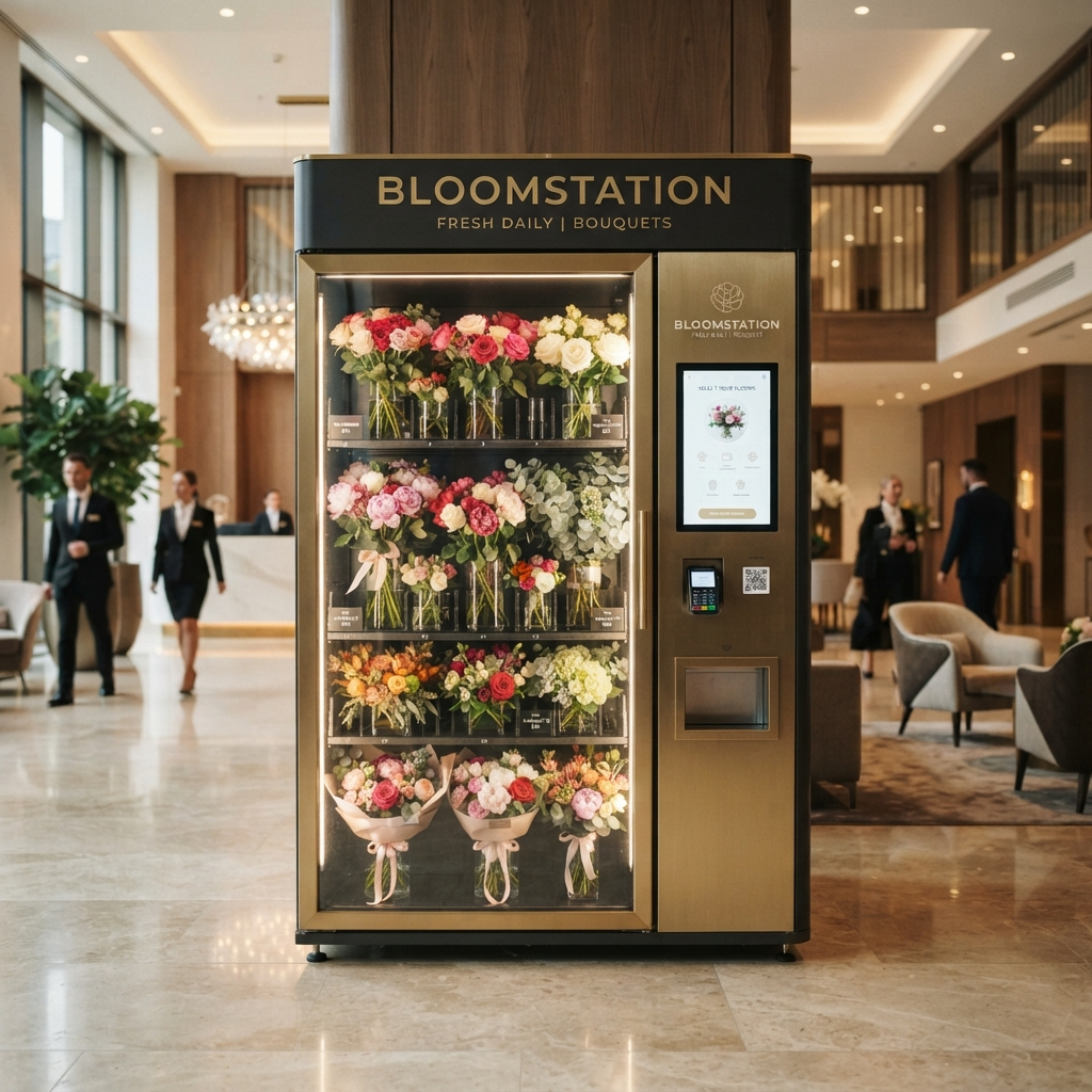 Elegant flower vending machine