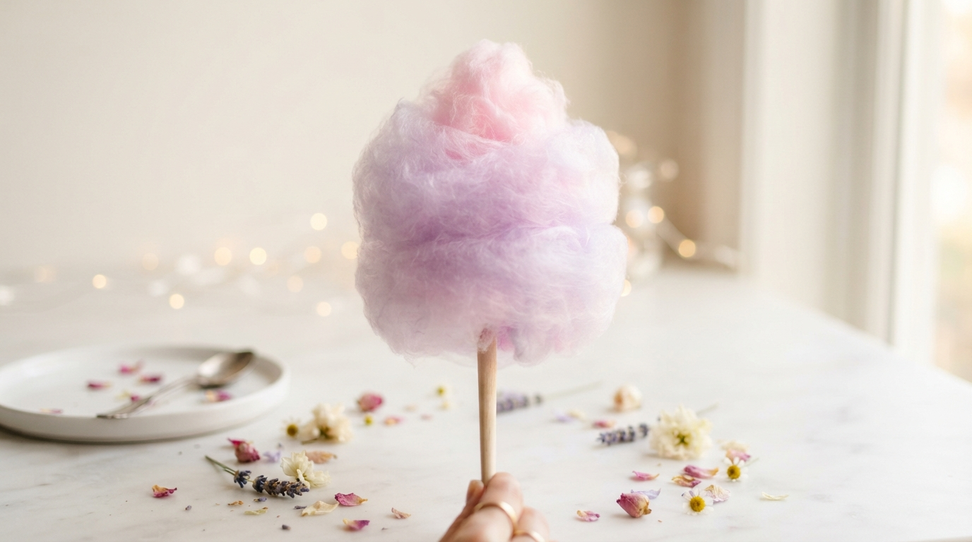 Dreamy cotton candy and flowers