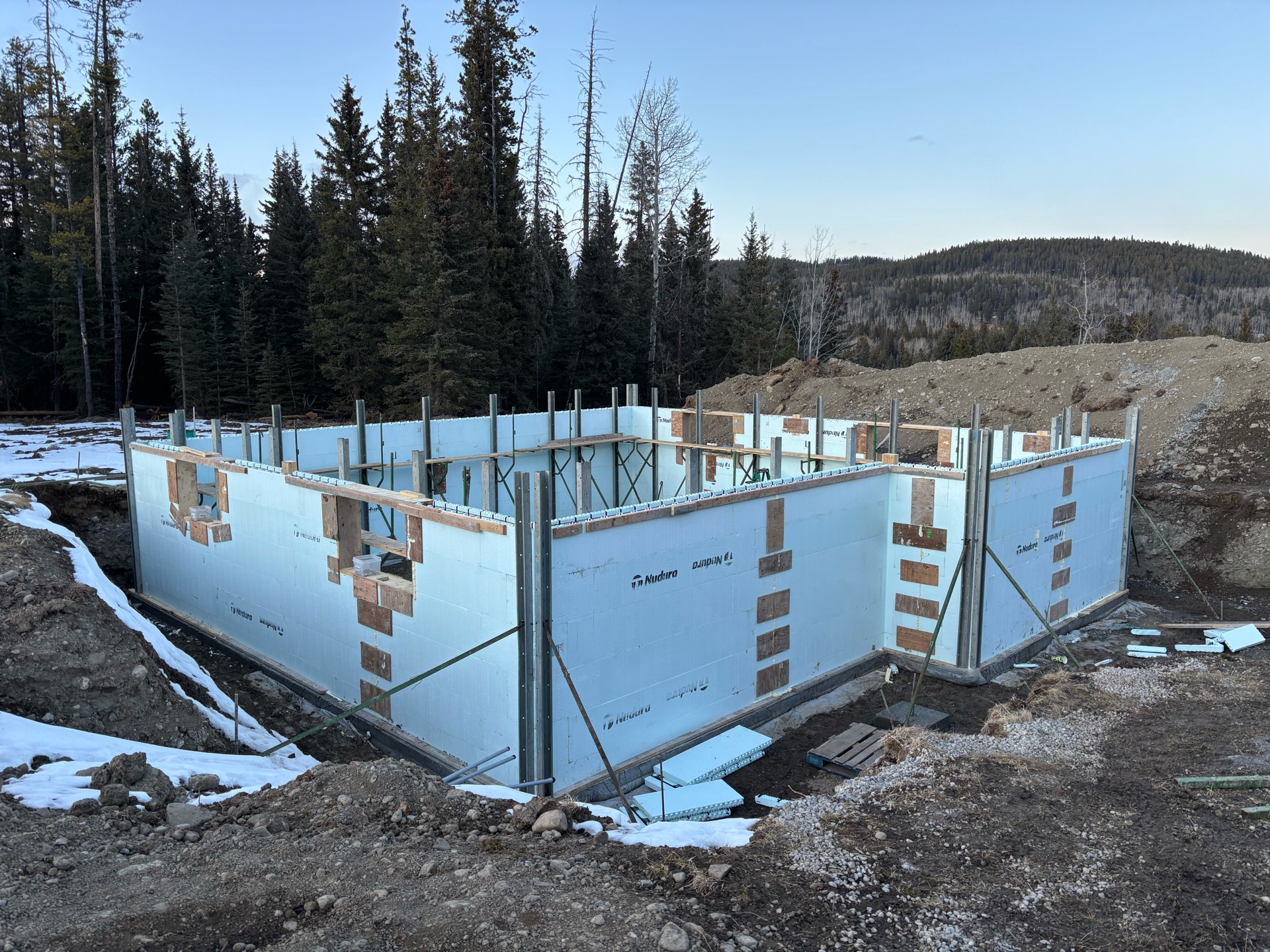 ICF foundation project in Foothills, Alberta