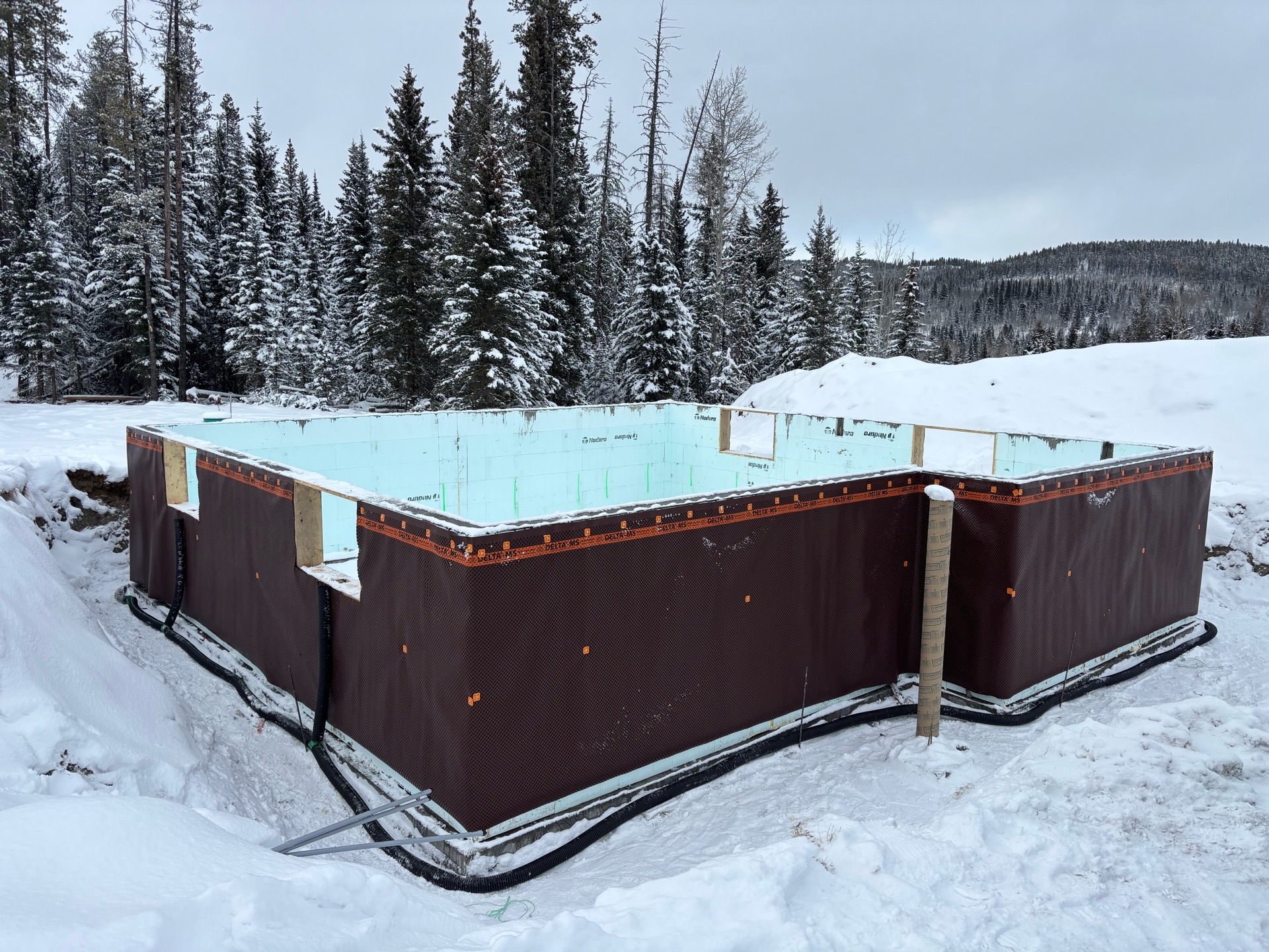 ICF installation in Foothills, Alberta