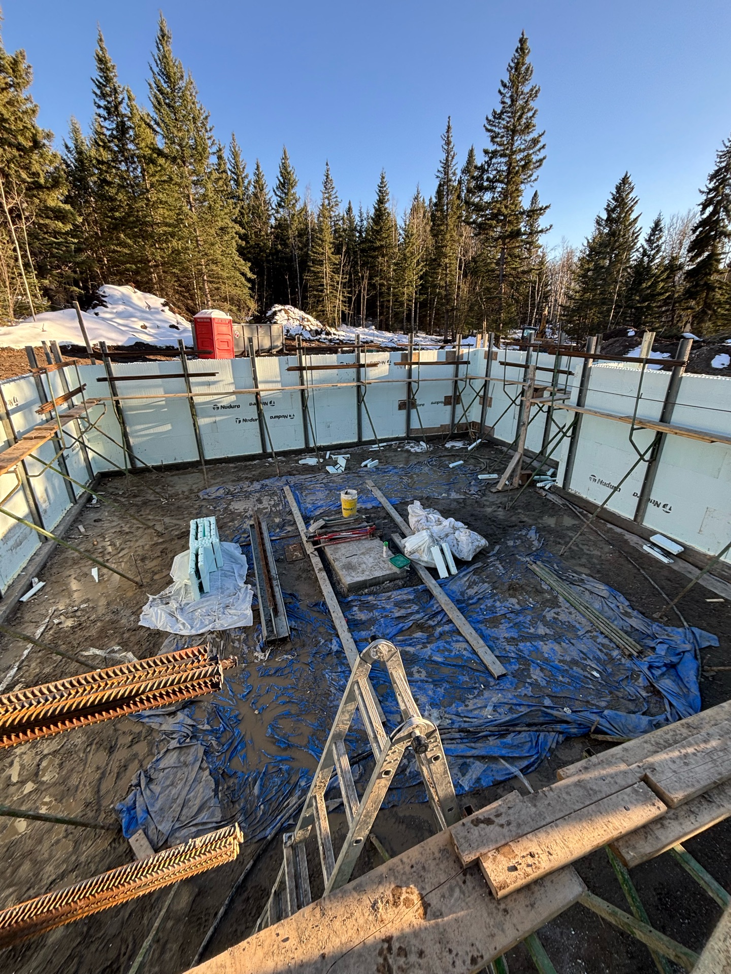 Completed ICF foundation in Calgary, Alberta