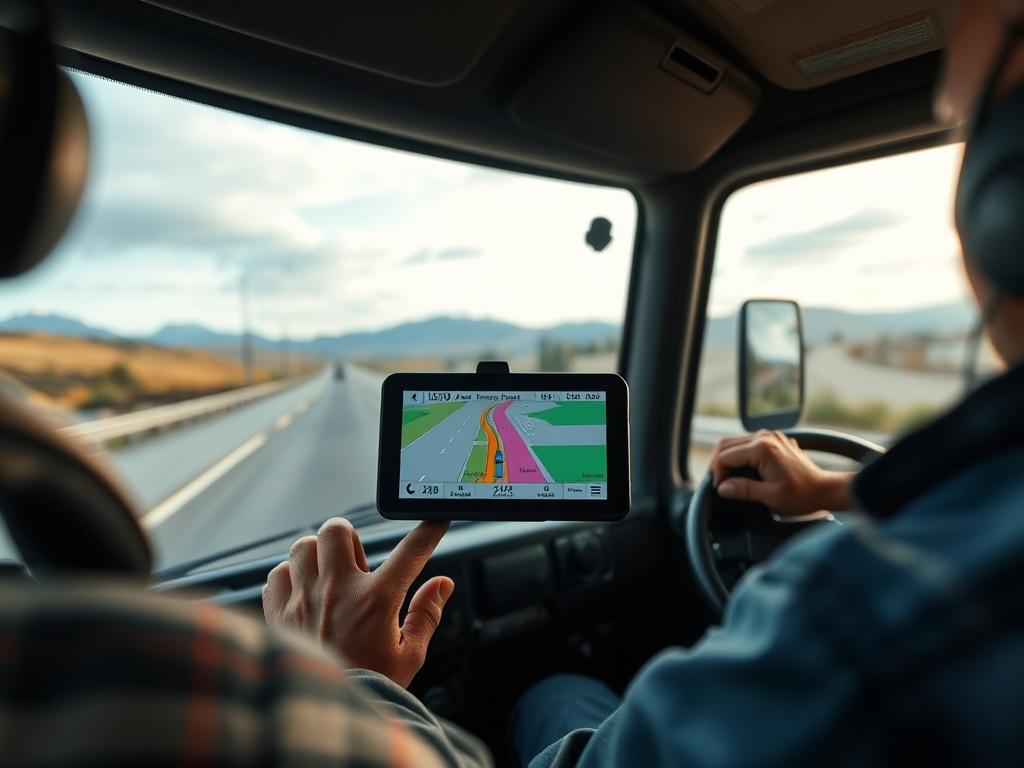 A close up shot of a GPS device displaying optimized