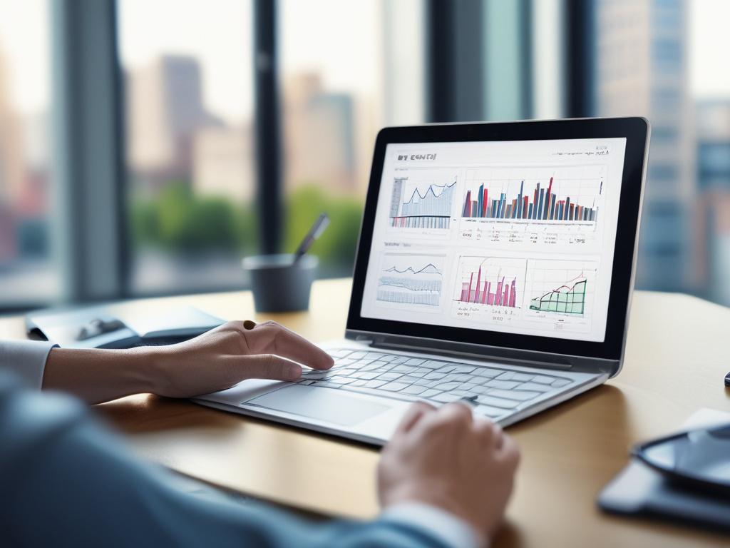 A close up shot of a real estate analyst analyzing