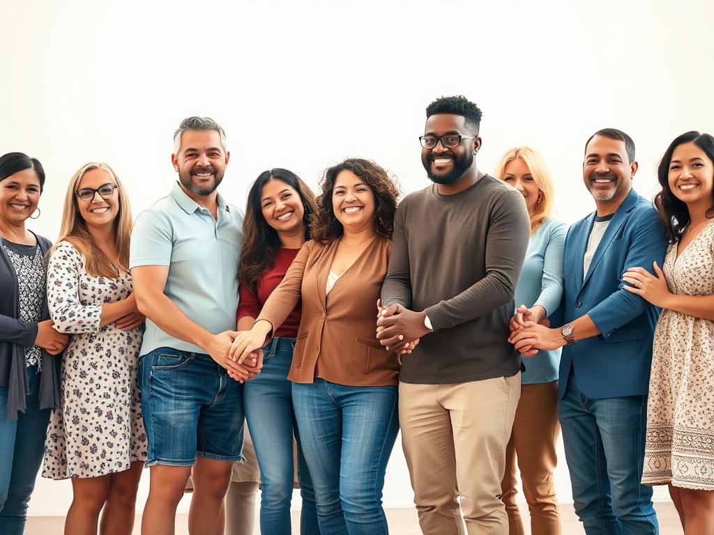 An uplifting image of a diverse group of individuals from