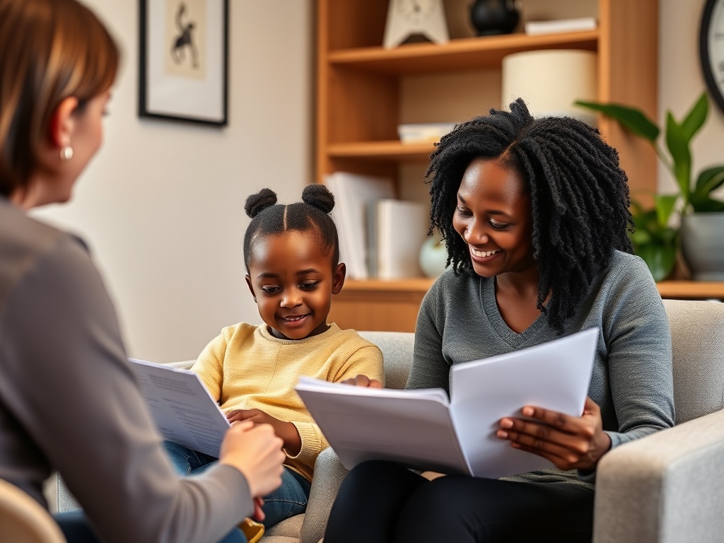 Family consultation session with educational psychologist