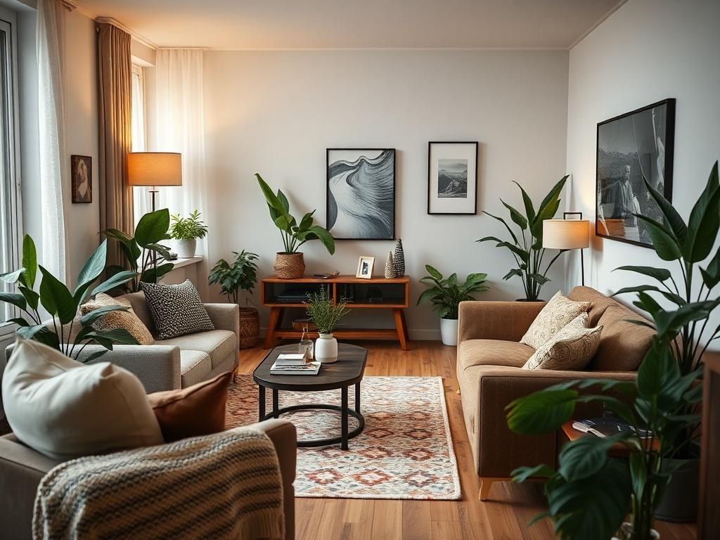 A hyper realistic close up shot of a beautifully furnished