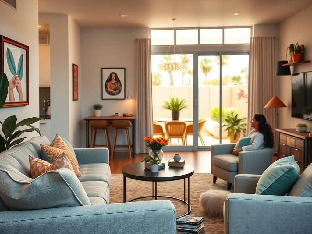 A beautifully decorated leisure rental in San Diego, featuring a