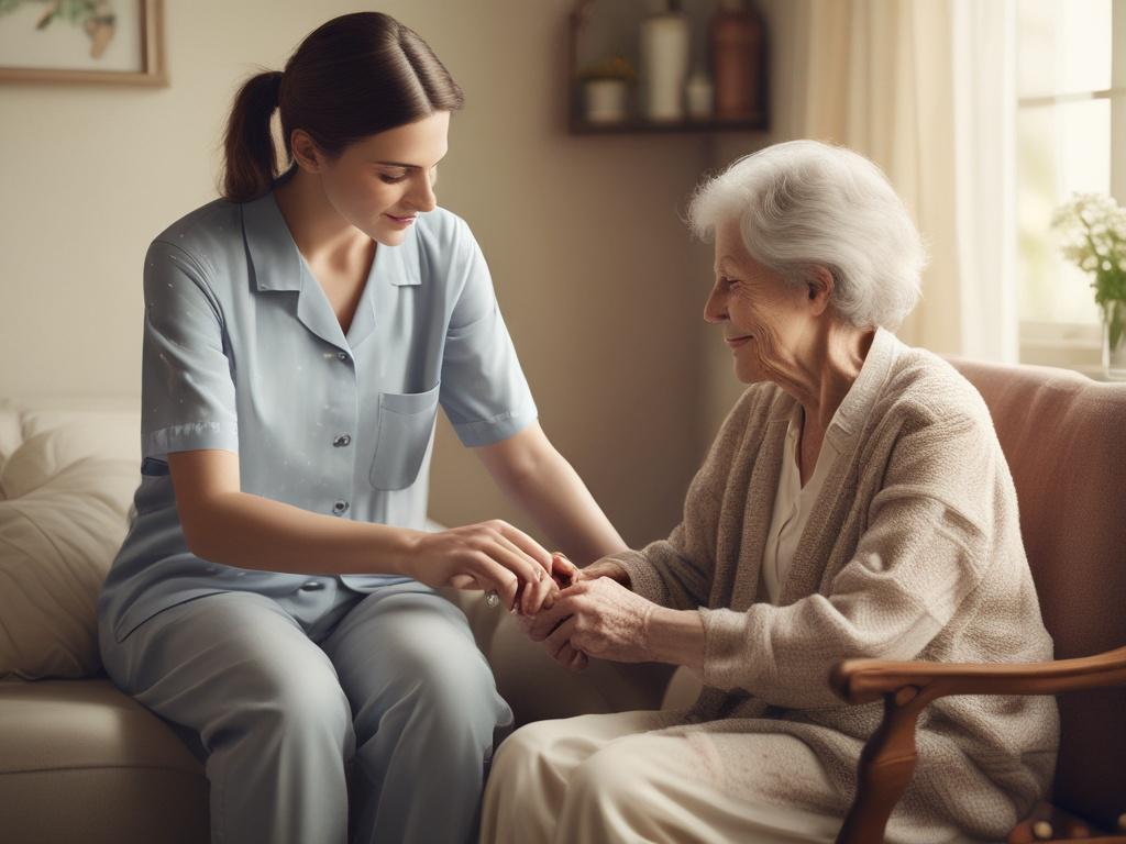 An image of a caregiver providing respite care to an