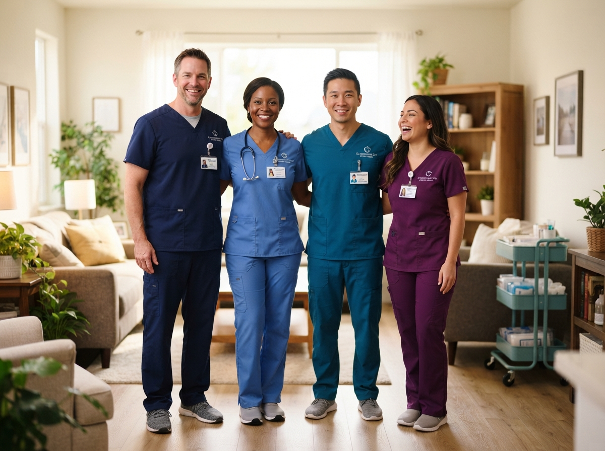 Professional home healthcare team