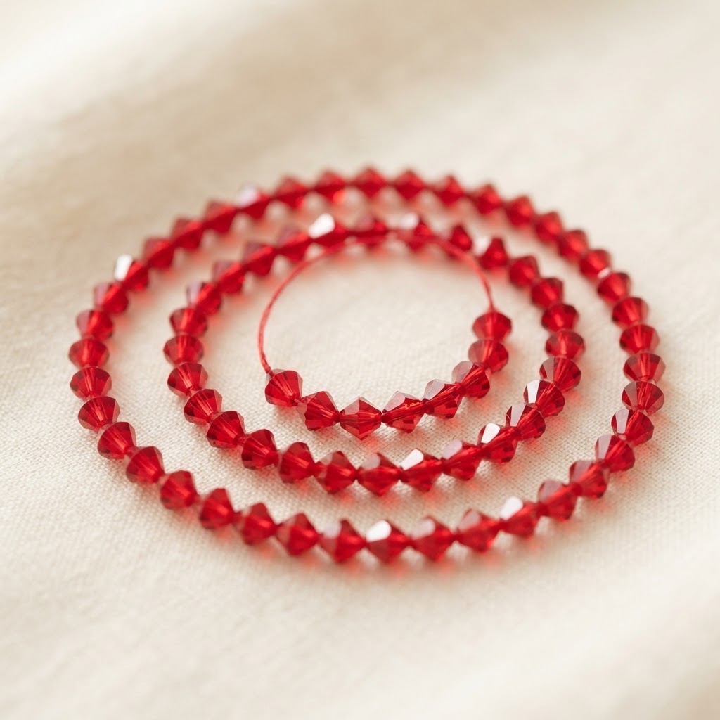 Bicone strands — Classic scarlet sparkle