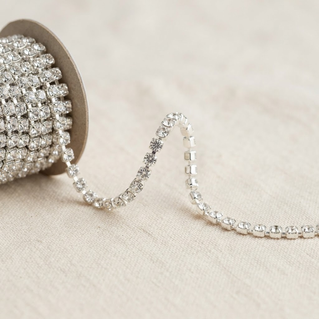 Rhinestone chain — Ready-to-sew sparkle band