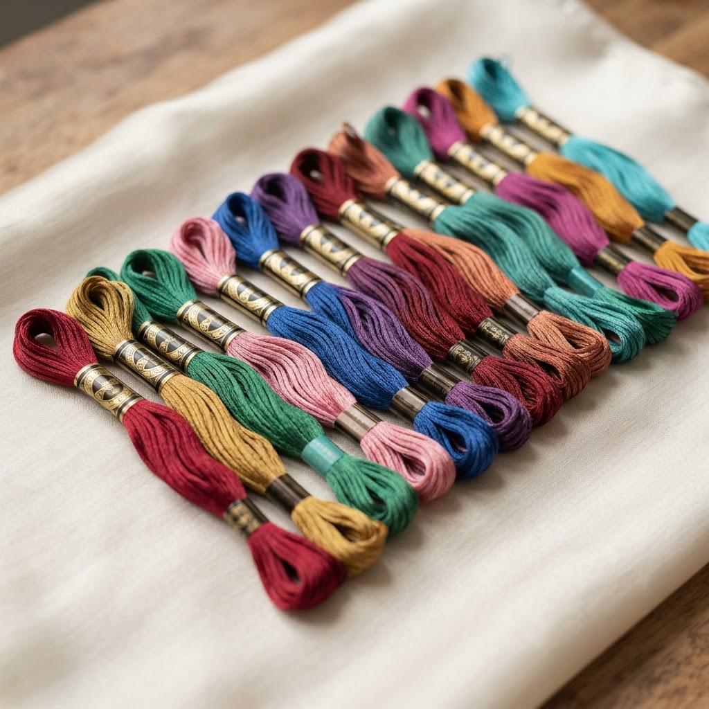 Embroidery threads — Vivid skeins in every shade