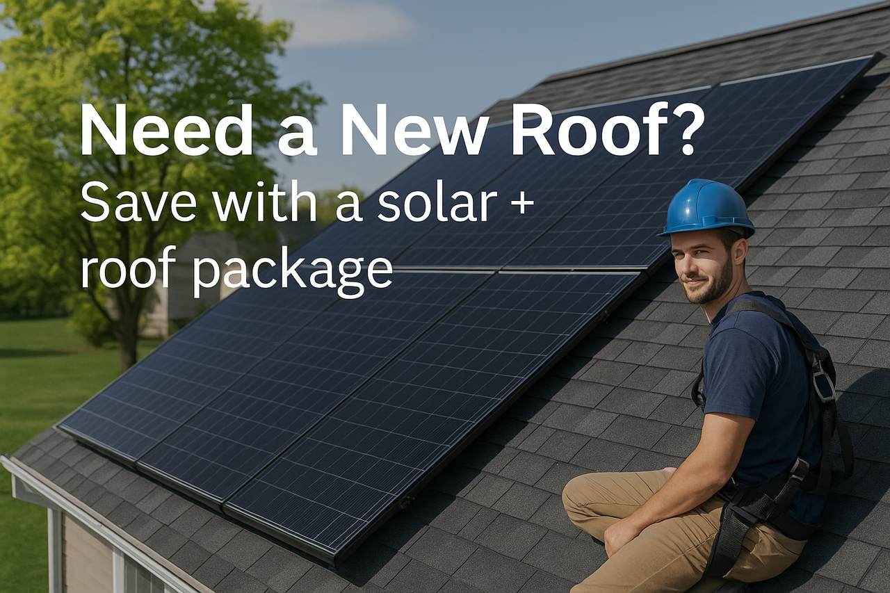 New roof installation being completed before solar panel placement – bundled roofing and solar deal with zero down in Massachusetts.