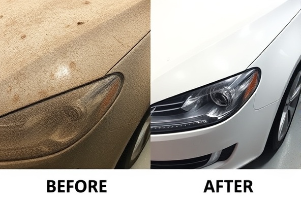 Before and after exterior detail