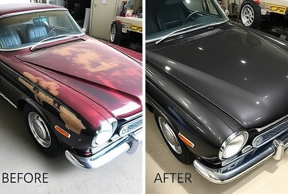 Paint restoration before and after