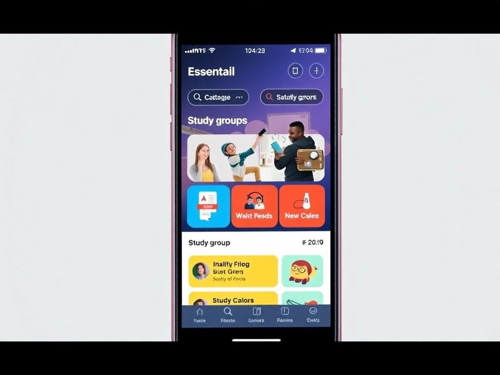 A realistic high resolution image of a smartphone displaying the