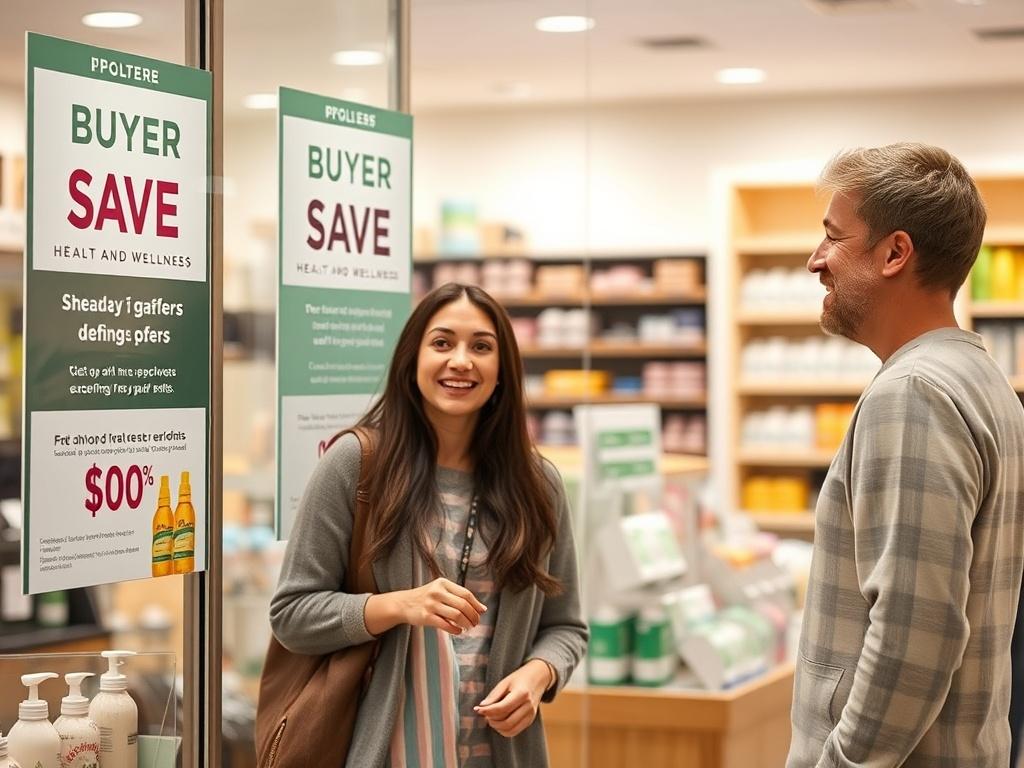 A visually appealing promotional display showcasing various buyer incentives at