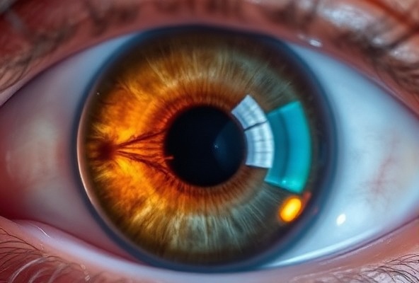 Healthy eye after glaucoma treatment