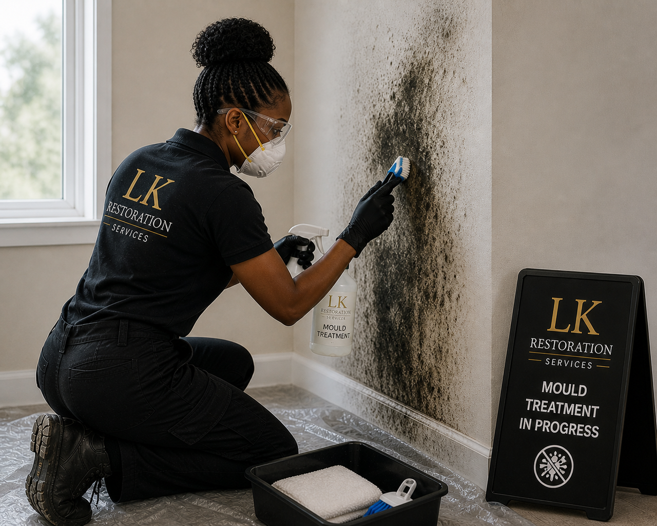 Restored property after professional recovery and contamination treatment