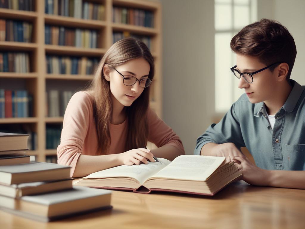 English tutoring, students, learning, books, classroom