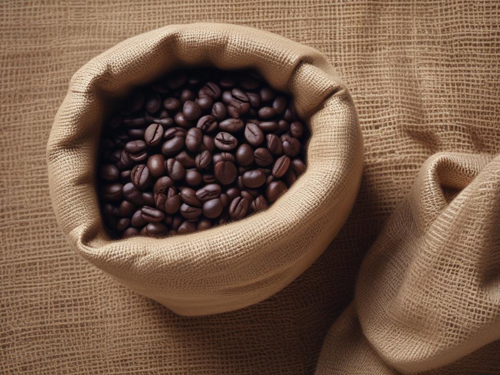 high resolution image of dark roasted coffee beans in a