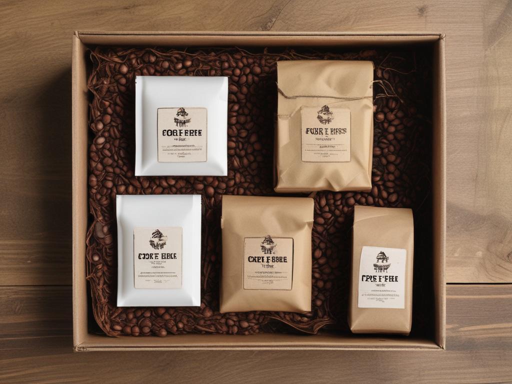 high resolution image of a beautifully packaged coffee gift box