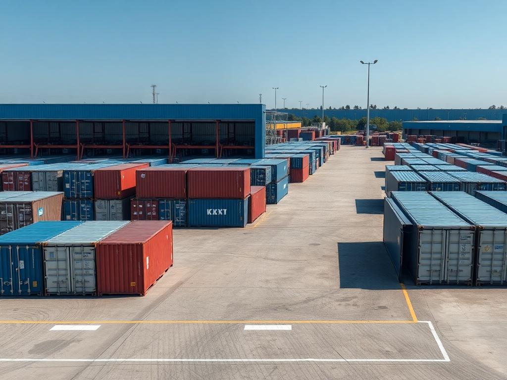 A high resolution image of a secure storage facility at