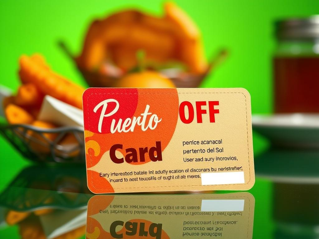 A high resolution close up shot of a discount card