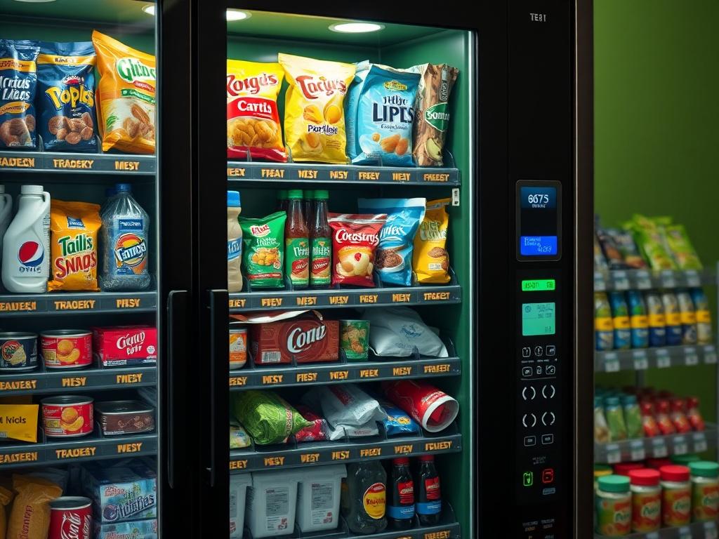 A high resolution close up shot of a vending machine