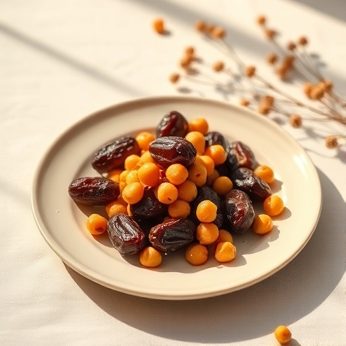 تمر وحمص صحي