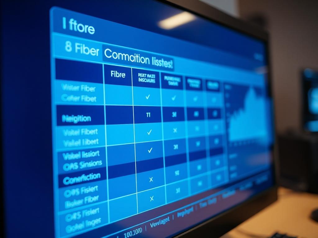 A close up shot of a digital comparison chart on